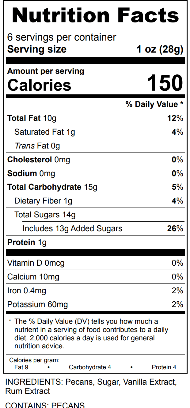 Popinsanity Vanilla Rum Pecans