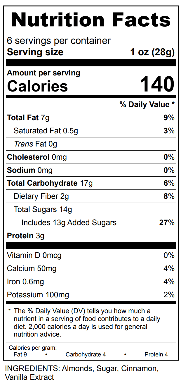 Popinsanity Cinnamon Crunch Almonds