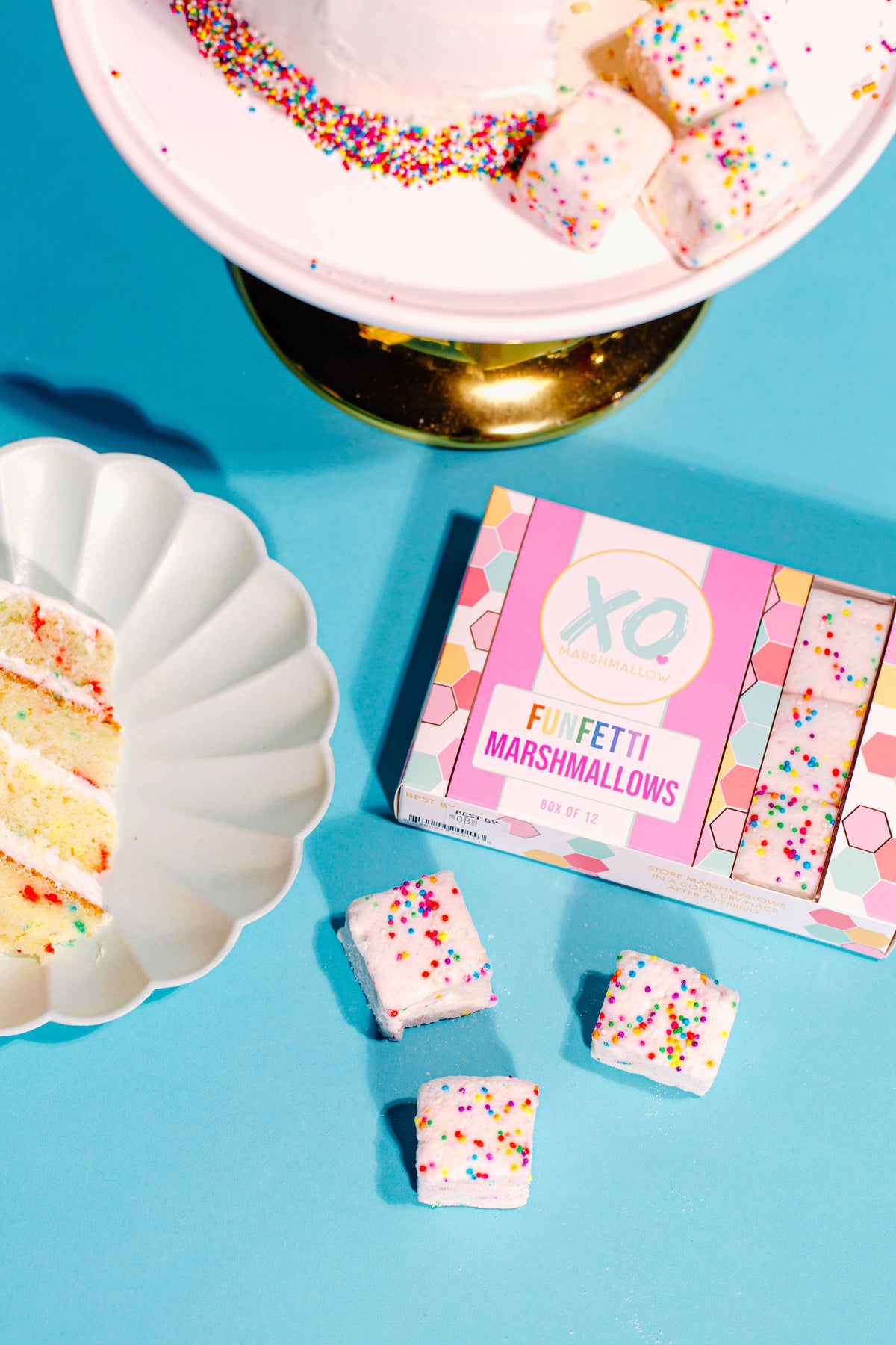 XO Marshmallow - Funfetti Marshmallows / Gluten Free / Peanut Free / Dye Free