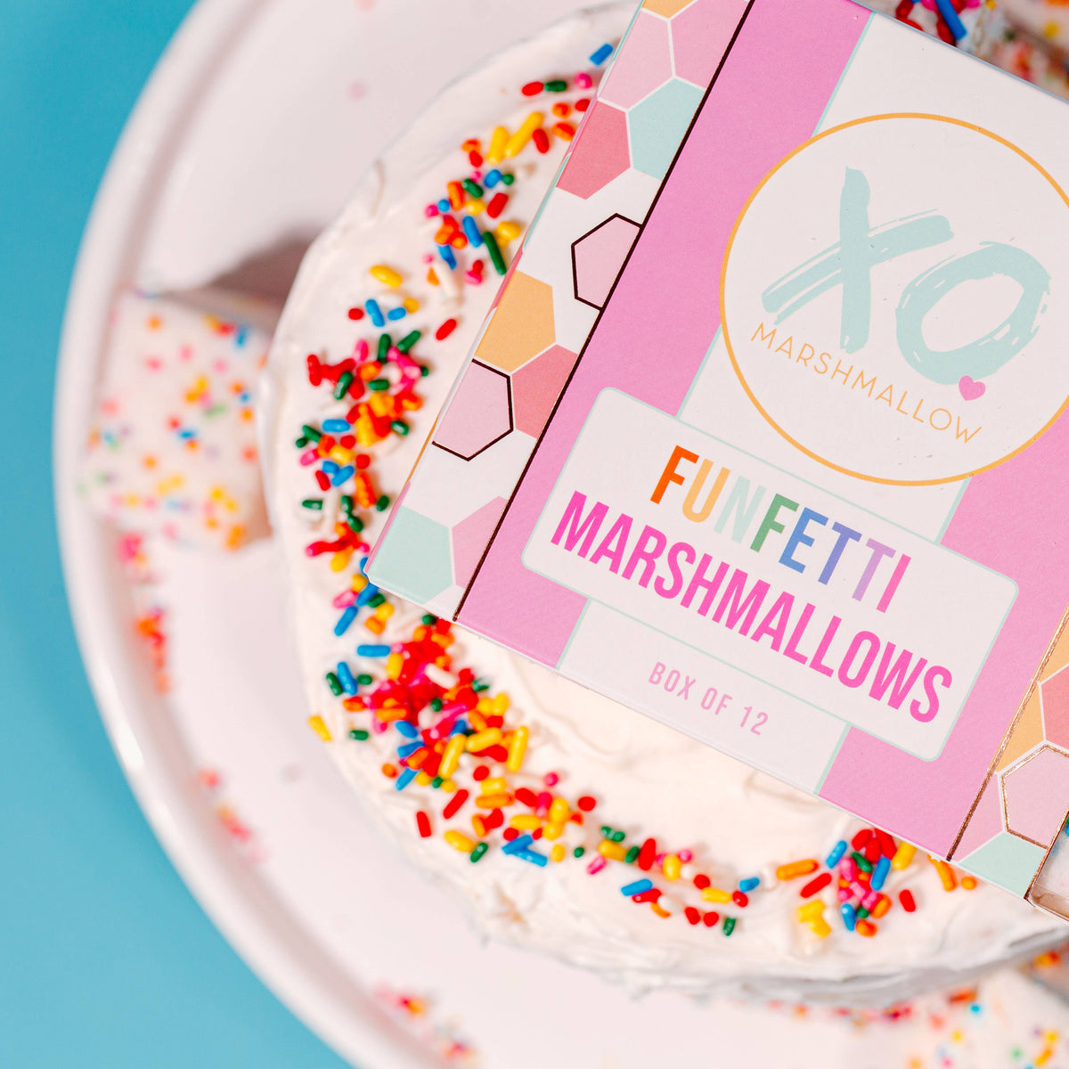 XO Marshmallow - Funfetti Marshmallows / Gluten Free / Peanut Free / Dye Free