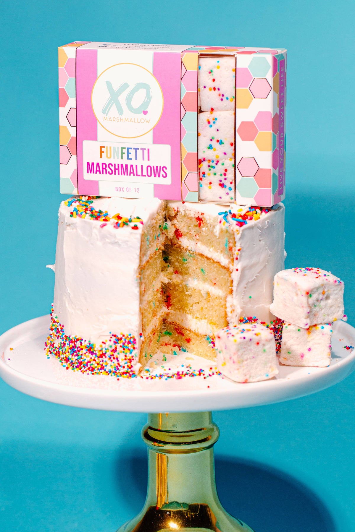 XO Marshmallow - Funfetti Marshmallows / Gluten Free / Peanut Free / Dye Free
